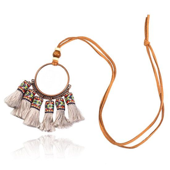 Deja Jewels Deja Boho Tassel Ketting - Zand