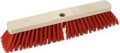 Buemag Straatbezem - rood - elaston haren/hout - 40 cm - buitenvegen