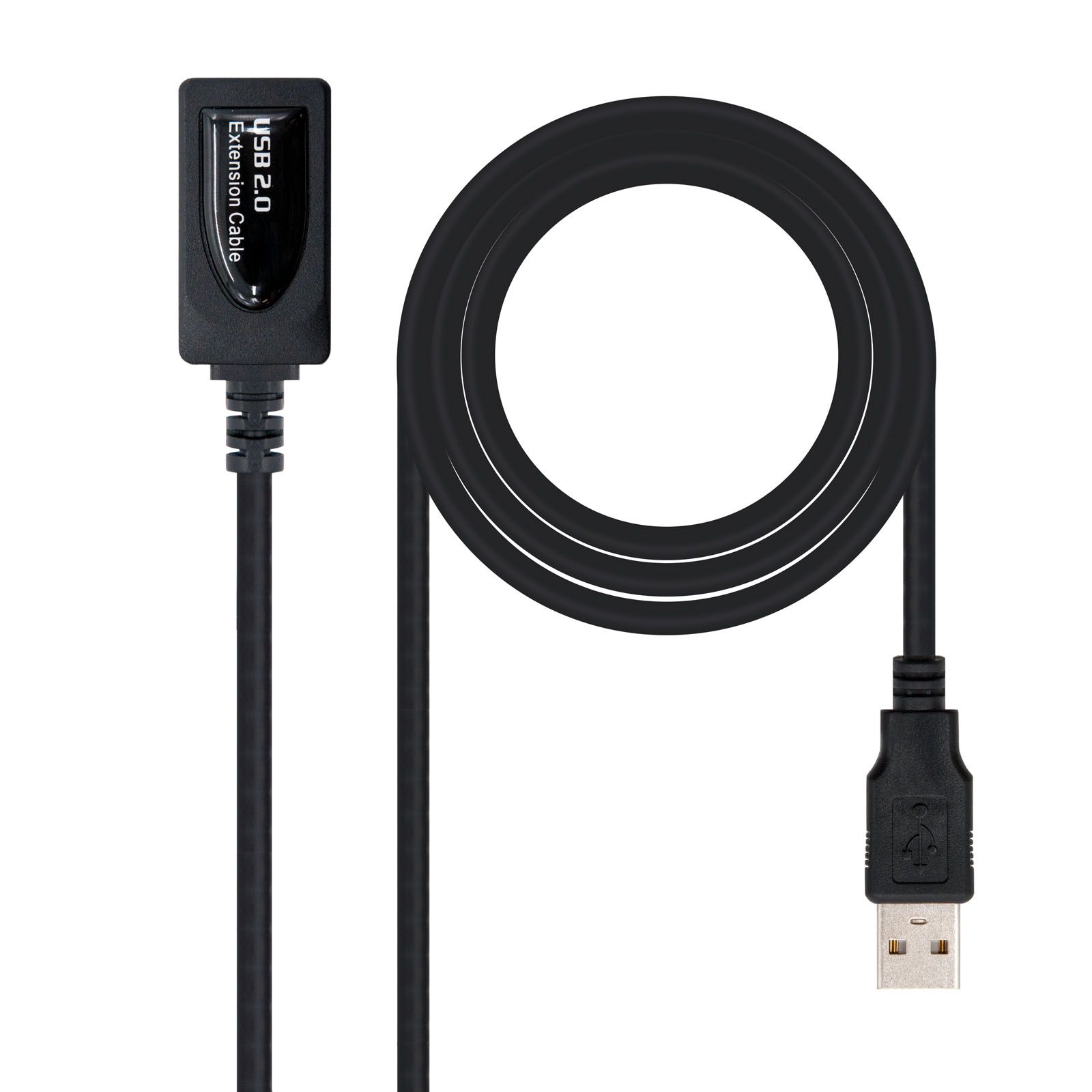 NANOCABLE 10.01.0211 USB-kabel 5 m Zwart