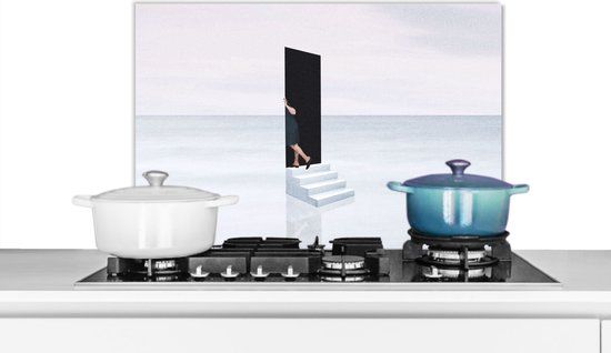 KitchenYeah Spatscherm keuken - Abstract - Retro - 60x40 cm - Aluminium