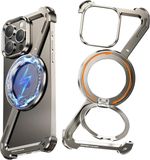 Selected by GSMpunt.nl Apple iPhone 16 Pro Max Hoesje Metal Corner Frame Case MagSafe Titanium