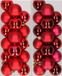 Kaemingk B.V. 32x stuks boules de Noël en plastique mix de rouge et rouge foncé 4 cm