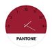 Homemania wandklok Up Side Down – wanddecoratie, rond – voor woonkamer, keuken, kantoor – bordeaux, wit, zwart, metaal, 40 x 0,15 x 40 cm
