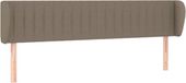 vidaXL Hoofdbord met randen 203x23x78/88 cm stof taupe