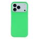 Coque iPhone 17 Pro Max en plastique caoutchouté verte