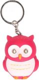 puckator Oplichtende uil sleutelhanger roze