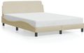 vidaXL Bedframe "Dover" stof crèmekleurig 140x200 cm