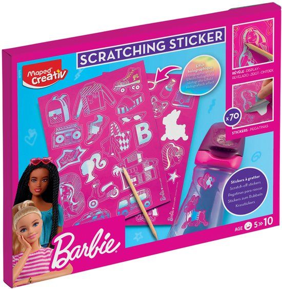 Maped Creativ krasplaatjes stickers Barbie met hologram effect