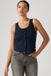 Levi's Dry Goods Pointelle Lace tanktop - Women's - M - Blauw / Navy Blazer