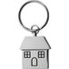 Merkloos / Sans marque Sleutelhanger met huisje - 7 cm - RVS - nieuwe woning cadeau - huissleutels