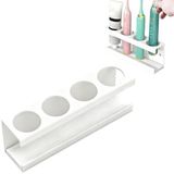 Support pour brosse à dents électrique - standard avec quatre compartiments - installation sans perçage - base en terre de diatomées - support mural pour brosses à dents électriques - adapté pour brosses à dents, douches, cuisines et maisons.