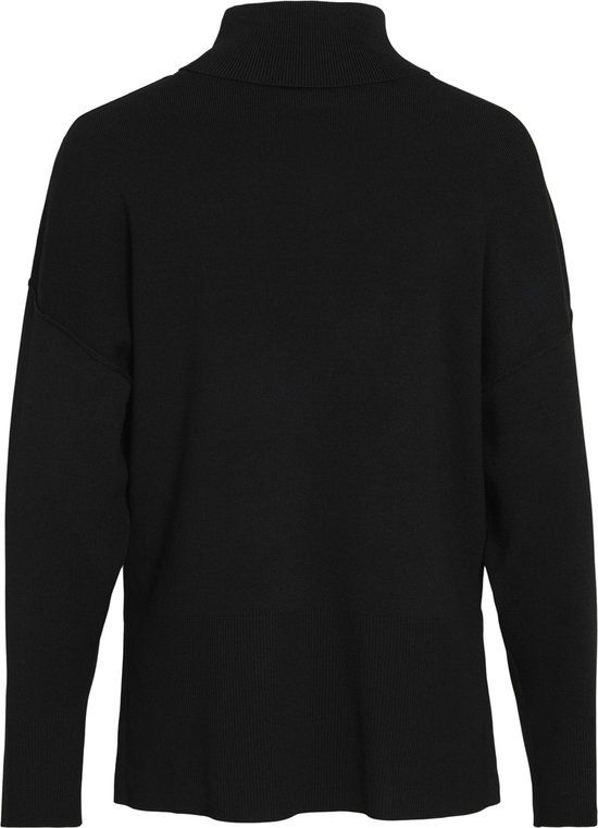 Vila Viostria Rollneck L/S Knit Top-noos - Black Beauty - M
