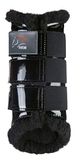 HKM Peesbeschermers -Comfort Lak- zwart/zwart XL