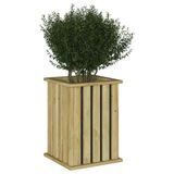 vidaXL Jardinière Marron 33 x 33 x 45 cm Pin Imprégné