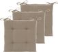 Hespéride Coussin de chaise Altea - 3x - 40 x 40 cm - marron clair - carré - polyester - coussin de jardin