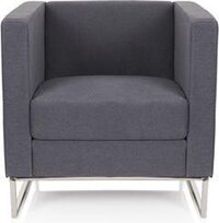 hjh office Loungestoel - Stof - Donkergrijs - Barbados - Design