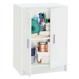 Lage Habitdesign Lage multifunctionele kledingkast, 2 deuren, wit, 59x80x37 cm