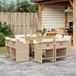 Maison Exclusive - Ensemble de jardin 9 pièces avec coussins, beige, en polyrotin