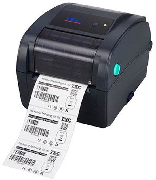 TSC TC200 Labelprinter Direct thermisch/Thermische overdracht 203 x 203 DPI 152 mm/sec Bedraad Ethernet LAN Bluetooth Zwart