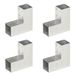VidaXL Paalverbindingen 4 st l-vorm 71x71 mm gegalvaniseerd metaal