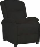 vidaXL Fauteuil verstelbaar fluweel zwart