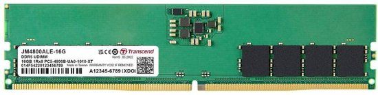 Transcend JetRam 16GB DDR5 4800MHz DIMM - JM4800ALE-16G