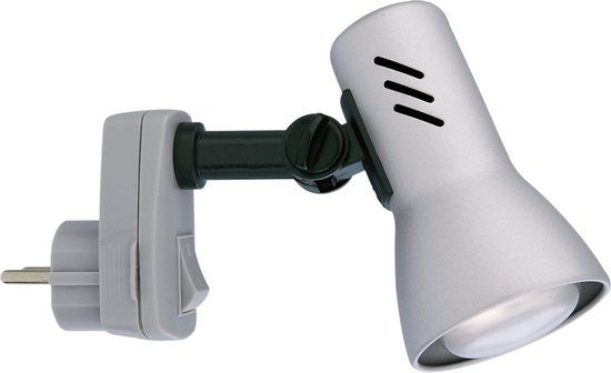 Briloner PILO - Stekkerspot - E14 - 25W - Draaibaar - Titaniumkleurig