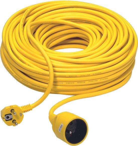 PROFILE VESN Verlengkabel - 40 Meter - 3x1.5mm² - Geel - Penaarde - Frans