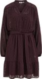 WE Fashion Dames jurk met structuur - Aubergine - XL