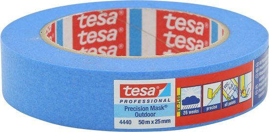 Tesa Precision Masking Tape Outdoor - 25mm x 50m - Blue