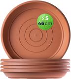 KADAX Ronde Bloempot Schotel 46 cm Terracotta 5 stuks
