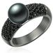 Valero Pearls Parel ring Sterling zilver Gekweekte zoetwaterparels pauw blauw