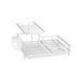 Wintem Afdruiprek met 2 niveaus, aluminium, roestvrij, 55,5 x 35 x 27,3 cm, wit