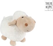 Take Me Home pluche schaap knuffel 27cm wit speelgoed.