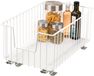 bremermann Schuifmand voor kast, breedte 30 cm, met plank, telescopische rails, schuifmand, ideaal voor keuken en badkamer, van metaal (wit)