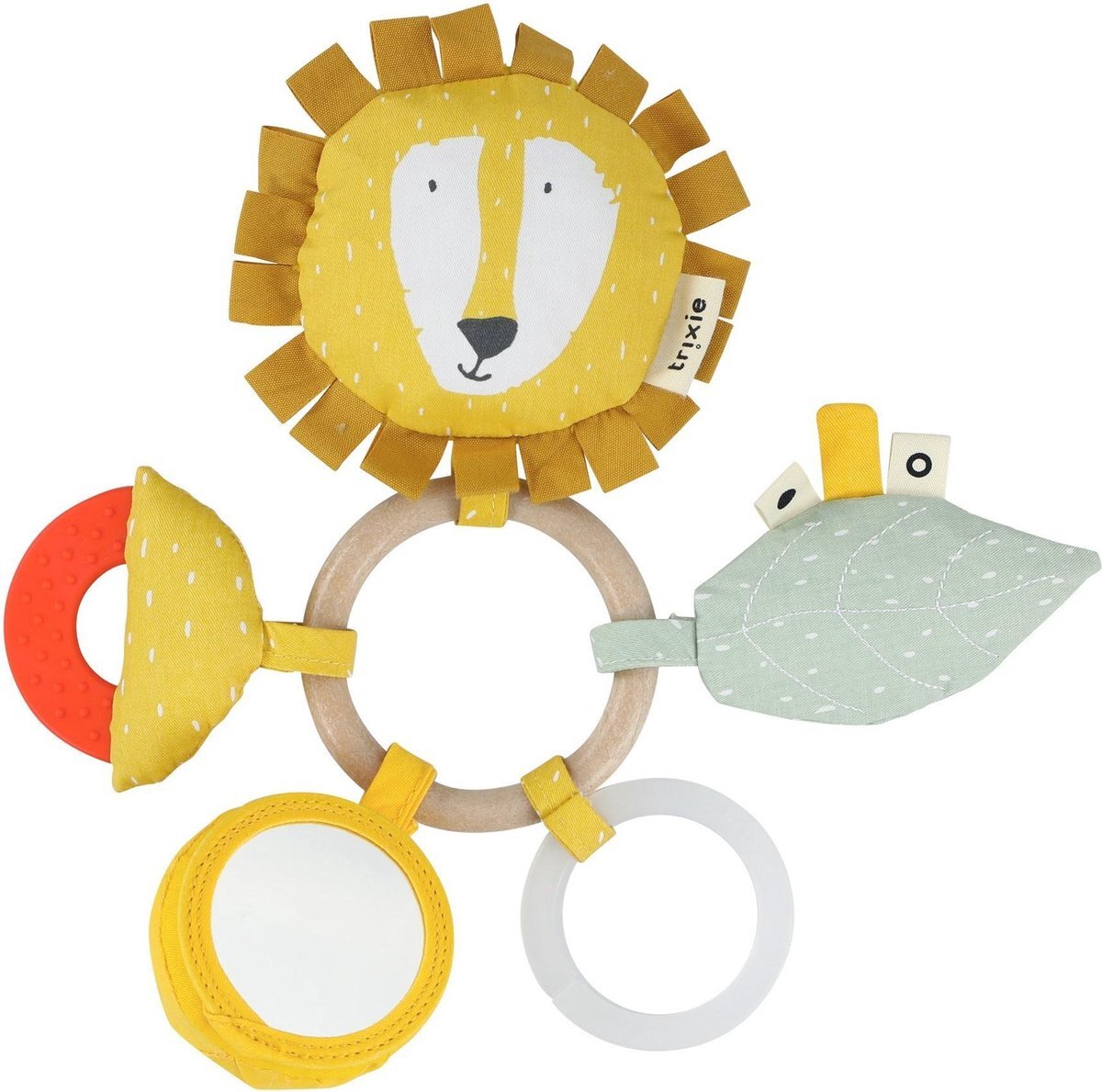 TRIXIE speelring Mr. Lion 24 cm katoen/polyester/tpe geel