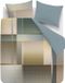 Kardol Cuadrado dekbedovertrek - Lits-Jumeaux XL - 260 x 200/220 cm - Blauw Groen