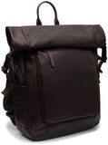 The Chesterfield Brand Chesterfield Remo Waxed Pull Up Rolltop Rugzak met 15" Laptopvak - Bruin