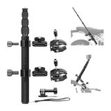NEEWER Motorfiets Mount Accessoires Kit Compatibel met GoPro Insta360 DJI, Fiets Staart Stuur Onzichtbare Selfie Stick Dubbele Klem Houder met Actie Camera Adapter voor POV Video Opname, GP-30