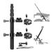 NEEWER Motorfiets Mount Accessoires Kit Compatibel met GoPro Insta360 DJI, Fiets Staart Stuur Onzichtbare Selfie Stick Dubbele Klem Houder met Actie Camera Adapter voor POV Video Opname, GP-30