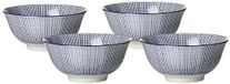 Ritzenhoff & Breker schalenset Royal Makoto, 4-delig, 15,5 cm diameter, 650 ml, porseleinen servies, blauw-wit