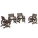 Bois massif Épicéa Fauteuils de jardin 4 pc