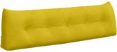 vidaXL Coussin de dossier Jaune 160 x 24 x 50 cm Velours