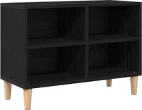 vidaXL TV-kast 69,5 x 30 x 50 cm zwart eiken bewerkt hout