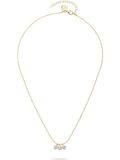 Tamaris Halsketting TJ-0604-N-45 925 zilver verguld 45 cm roestvrij staal zirkonia, 45 cm, Roestvrij staal, Zirkonia
