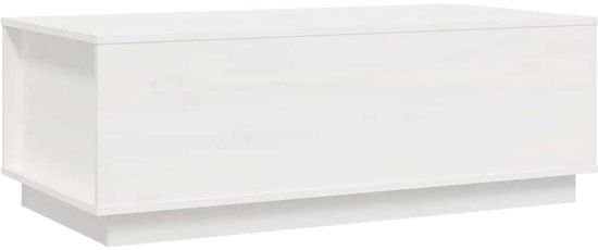 vidaXL Salontafel 100x50x35 cm Massief Grenenhout Wit