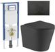 Geberit QeramiQ Dely Toiletset - Mat Zwart