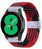 By Qubix Qubix - Braided nylon bandje voor Huawei Watch 5 - 42mm - Rood / zwart
