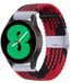 By Qubix Qubix - Braided nylon bandje voor Huawei Watch 5 - 42mm - Rood / zwart