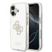 Guess Coque hybride iPhone 17 Guess Mirror 4G Glitter Logo - Compatible MagSafe - Or
